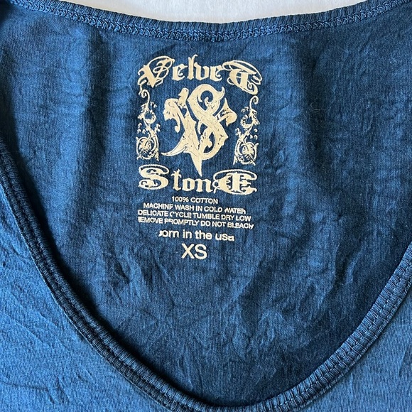 Velvet Stone Women's Blue Graphic Tee - Picture 2 of 5